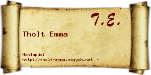 Tholt Emma névjegykártya