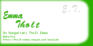 emma tholt business card